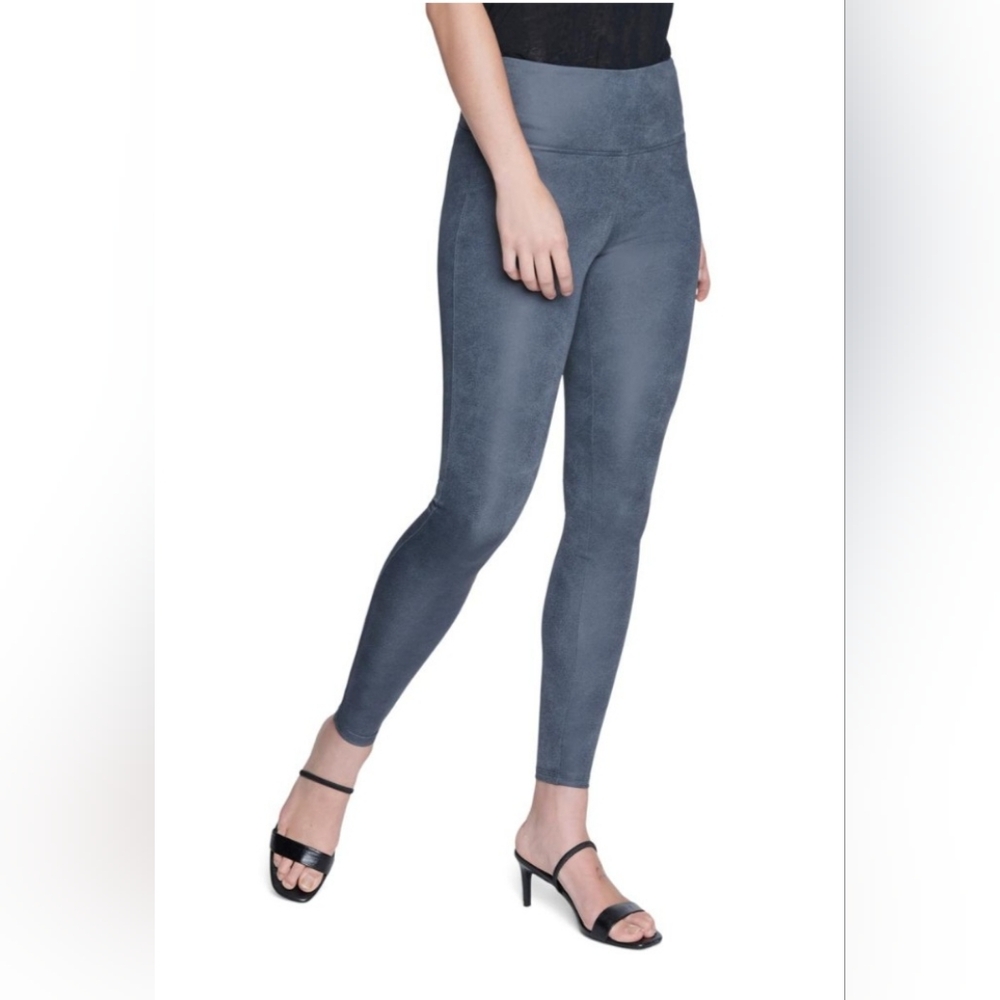 NWT Womens Seven 7 Faux Leather Legging Pull On Stretch Gray Size XXL